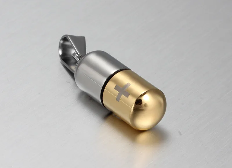 Lanci od nehrđajućeg čelika s privjeskom i šupljim kućištem za muškarce i žene, urna za kremiranje, križ, nakit za uspomenu_voghion.com