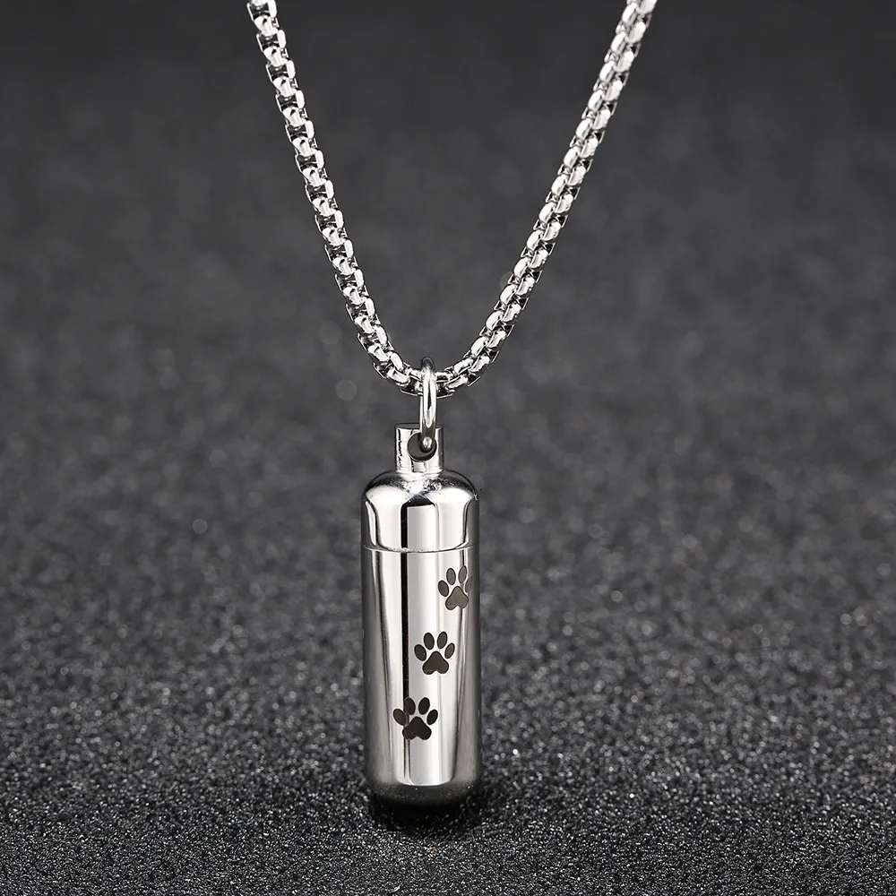 Collane con ciondolo in acciaio inossidabile Collana per animali domestici Ricordo commemorativo per cremazione Accessori per cuccioli per ceneri_voghion.com