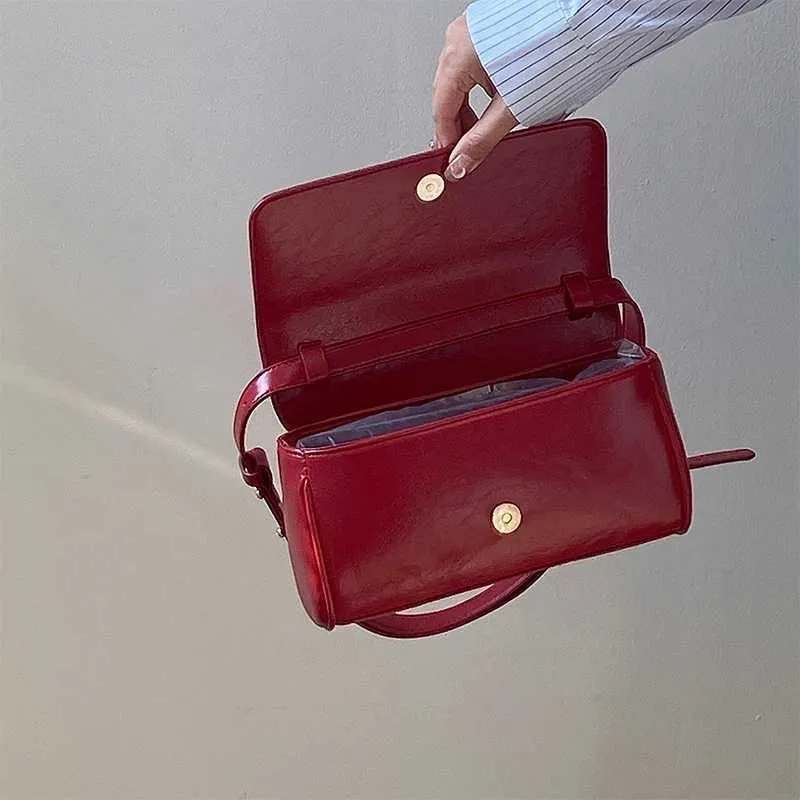 Borsa da donna vintage, rosso vino, sottobraccio, alla moda, semplice, in pelle PU, quadrata, con texture, da sposa, a tracolla_voghion.com