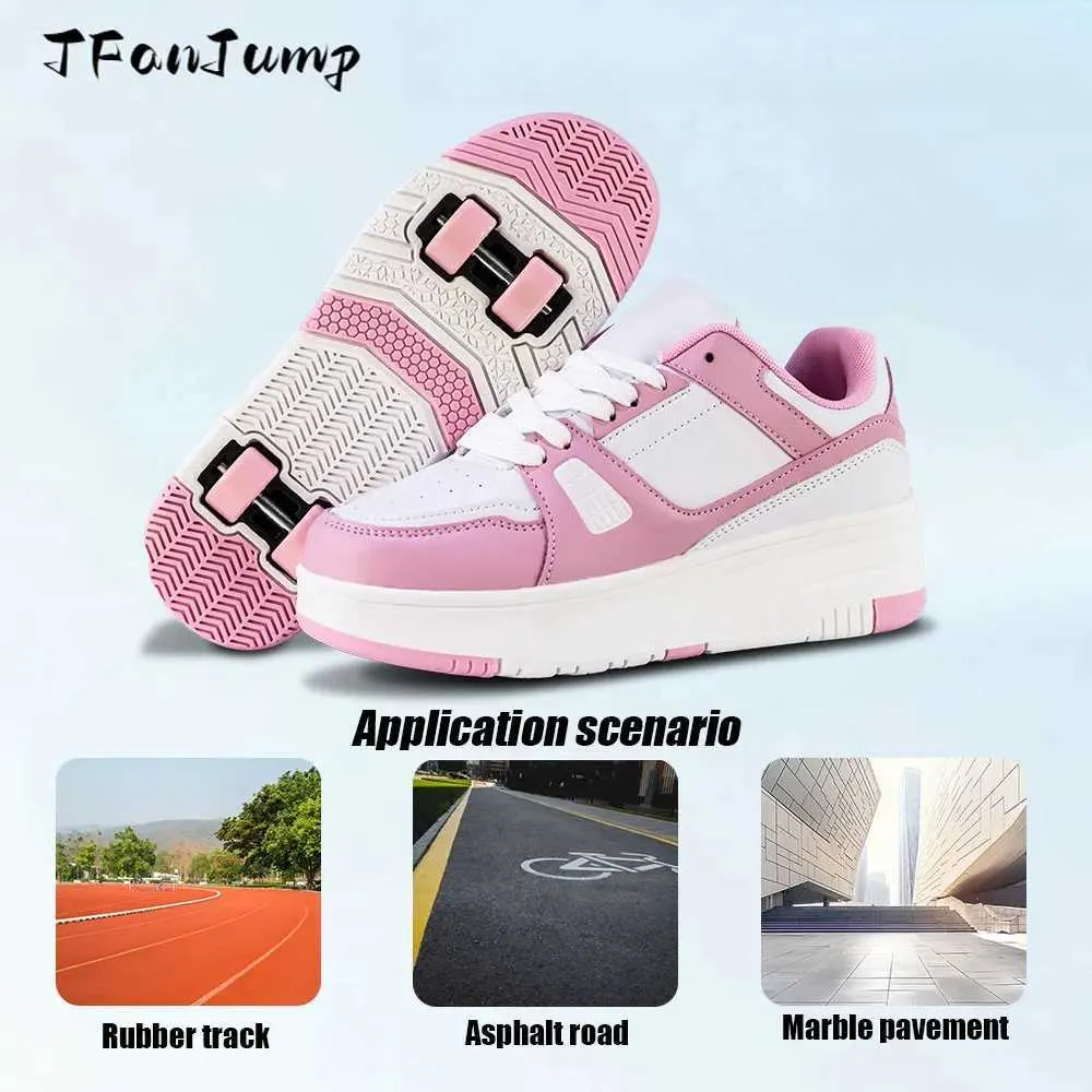 Ine Skates Roller Skate Snickers With Wheels Children Rollerskates Fashion Outdoor Sports Shoes Girls Boys Gifts For s_voghion.com
