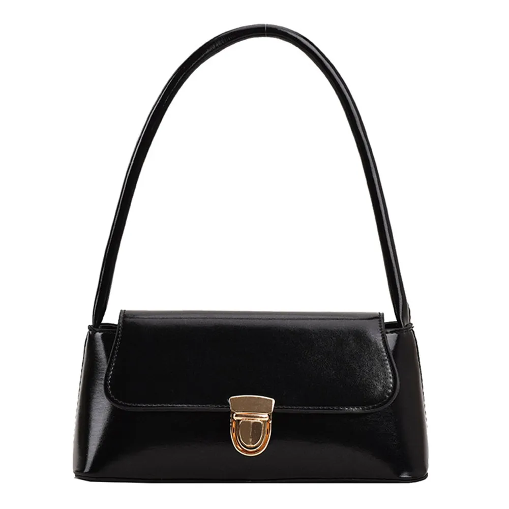 Handtassen voor dames, eenvoudige handtassen met handvat, Franse tote, elegante glanzende oksel, schoudertas van PU-leer voor dames_voghion.com
