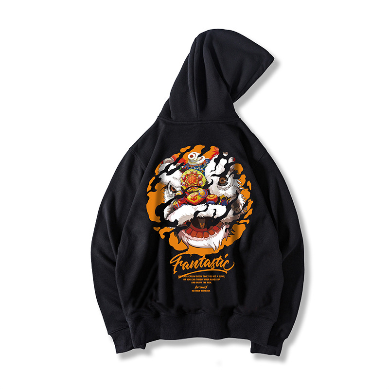 Oversize Chinese cotton hoodie for boys in spring  autumn, large size, 2024 American hooded clothes, jacket trendy_voghion.com