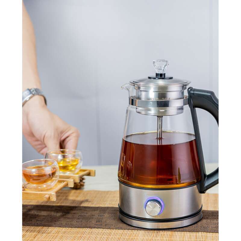 Uus Spray Black Tea Pu'er Steam täisautomaatne klaasist tervisekann, isoleeritud elektriline teekann_voghion.com