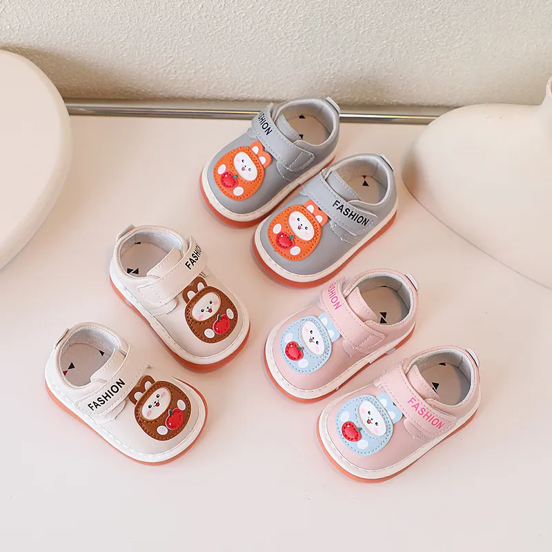 Baby Newborn Casual Squeaky Toddler Soft Bottom First Walking Kidsnest Children's Sneakers Rabbit Cartoon Kids Shoes_desvips.com