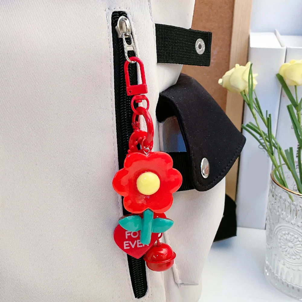 Portachiavi con ciondolo a forma di fiore in resina INS, grazioso ciondolo a forma di fiori, per zaino da ragazza, custodia protettiva per cuffie_voghion.com