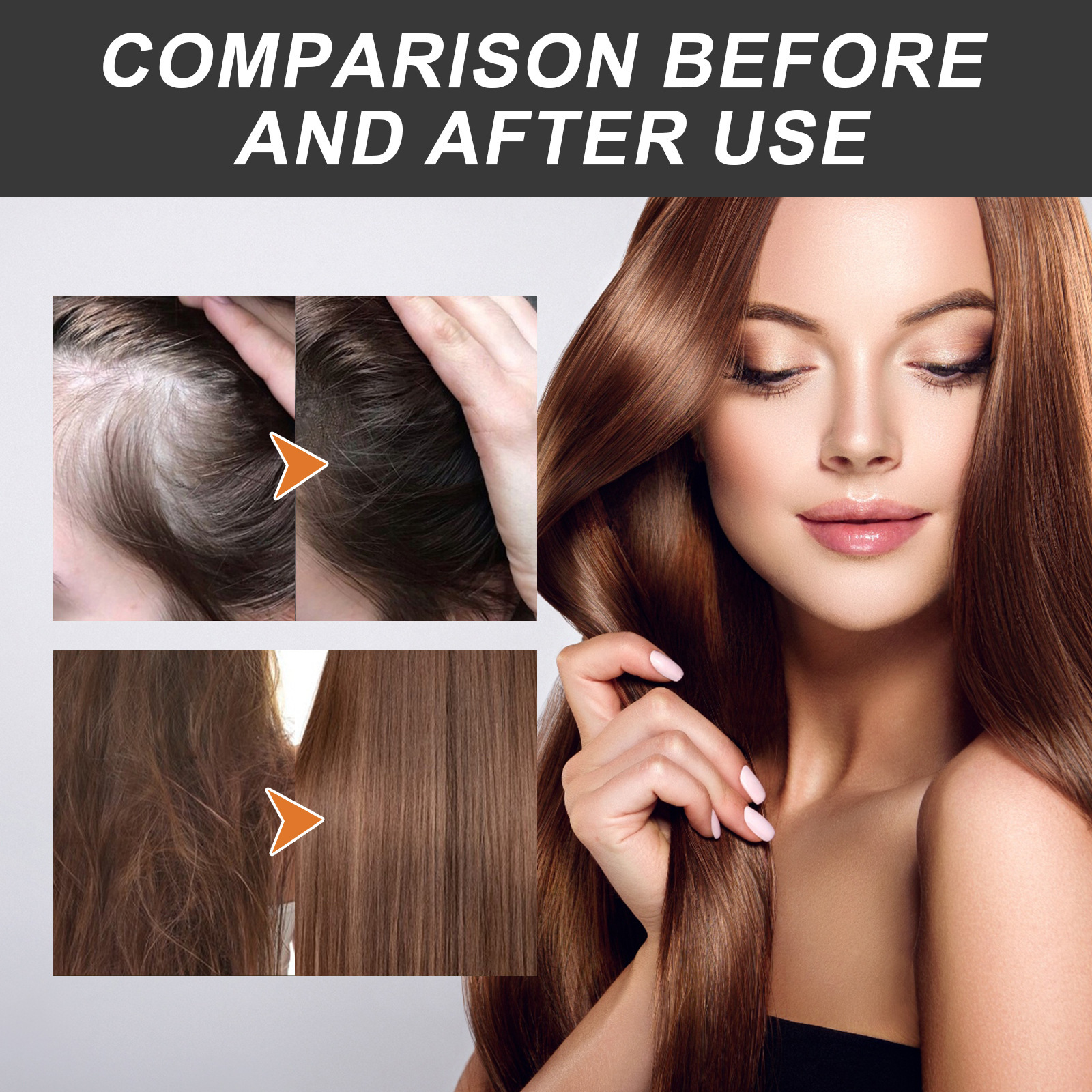 EELHOE castor essential oil  moisturizing pairing dry rough stngthening firming hair, pventing loss and hair_voghion.com