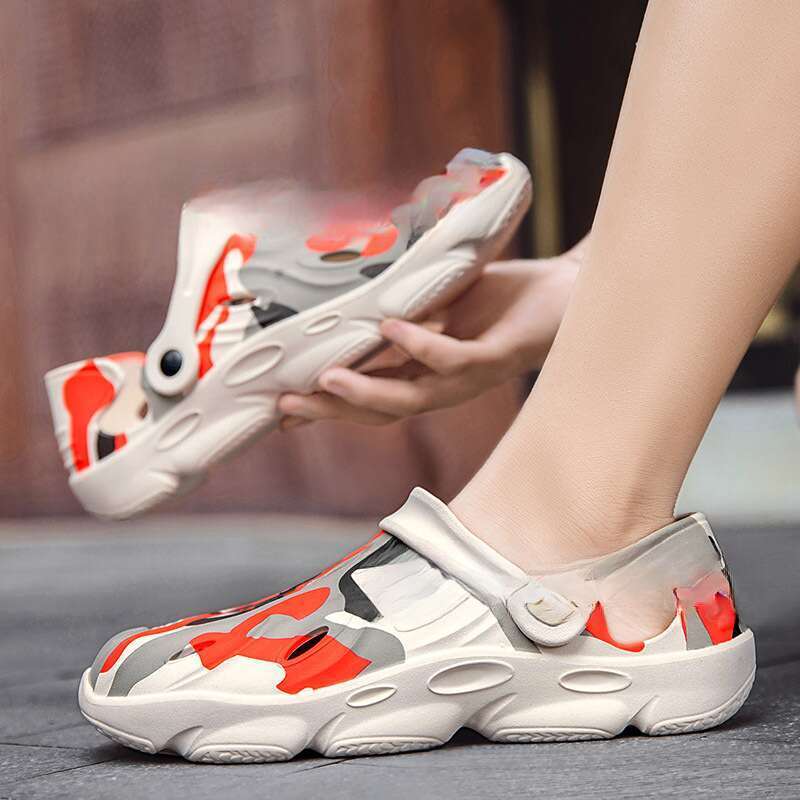 Men's Summer Thick Bottom Sandals, Non-slip, Lightweight, Youth Perforated Breathable Mesh_voghion.com