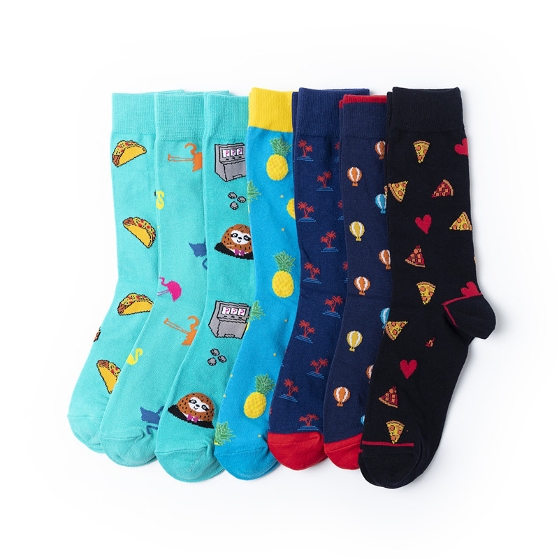 2025d All-Season Mid-Calf Women's Combed Cotton Personality Men's Socks Cartoon Trend_voghion.com