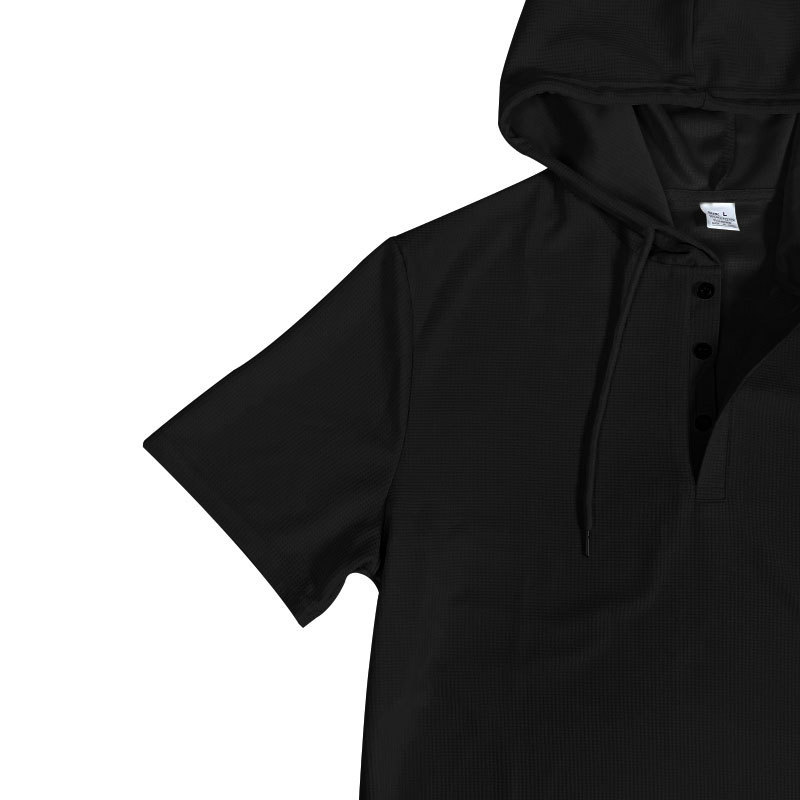 2024 New Summer Short Sleeved T-shirt Men's Hooded Top American Henry Shirt_voghion.com