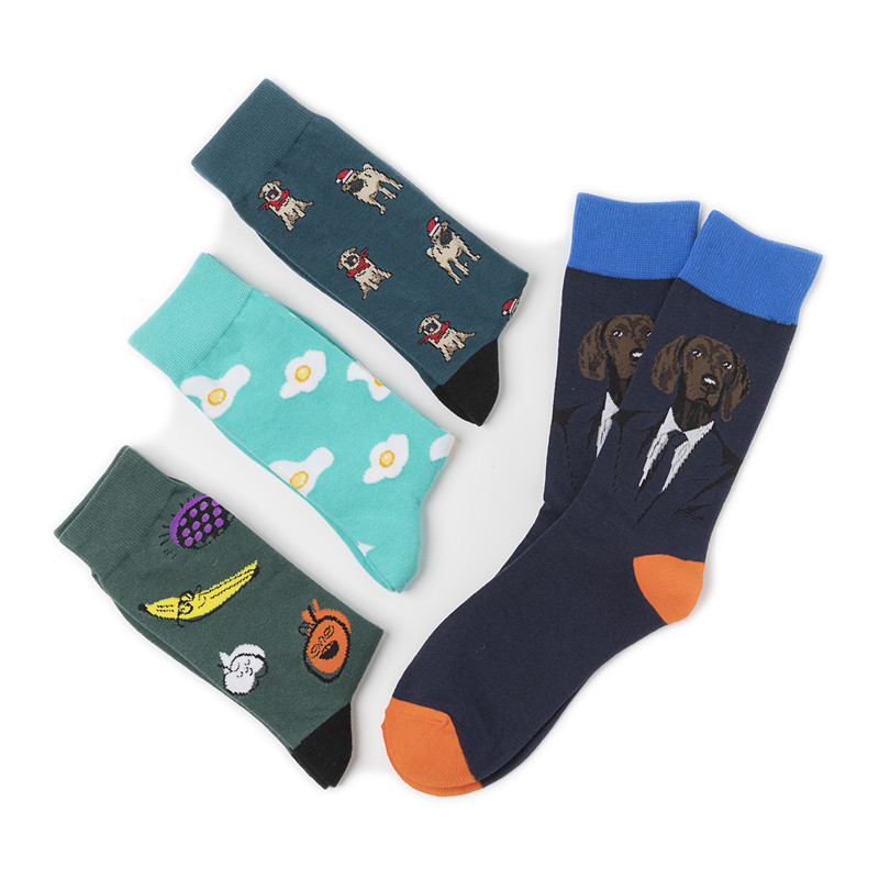 2025d Men's Trendy Personality Animal Women's Colorful Pattern Skateboard Socks_voghion.com