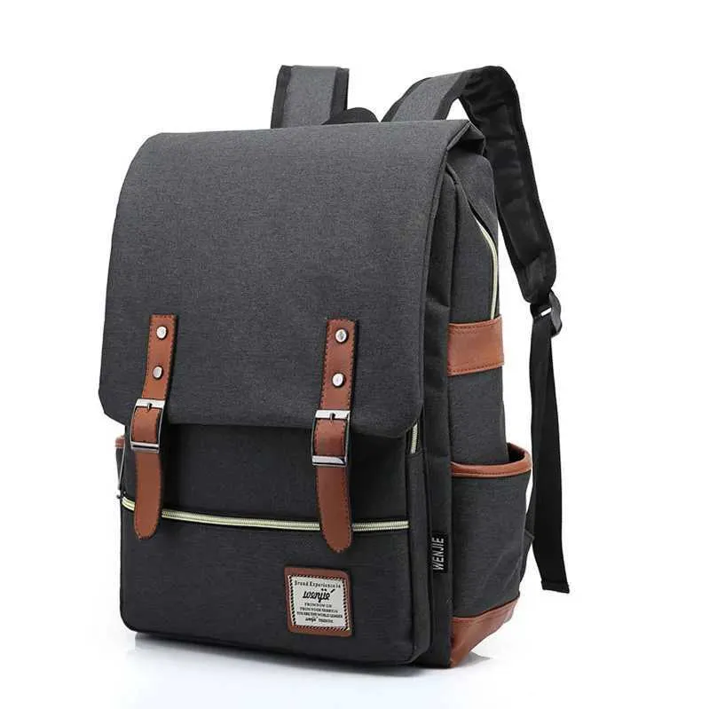 Vintage 16 zoll Laptop Rucksack Frauen Leinwand Männer leinwand Reise Freizeit Rucksäcke Retro Casual Tasche Schule Taschen Für_voghion.com