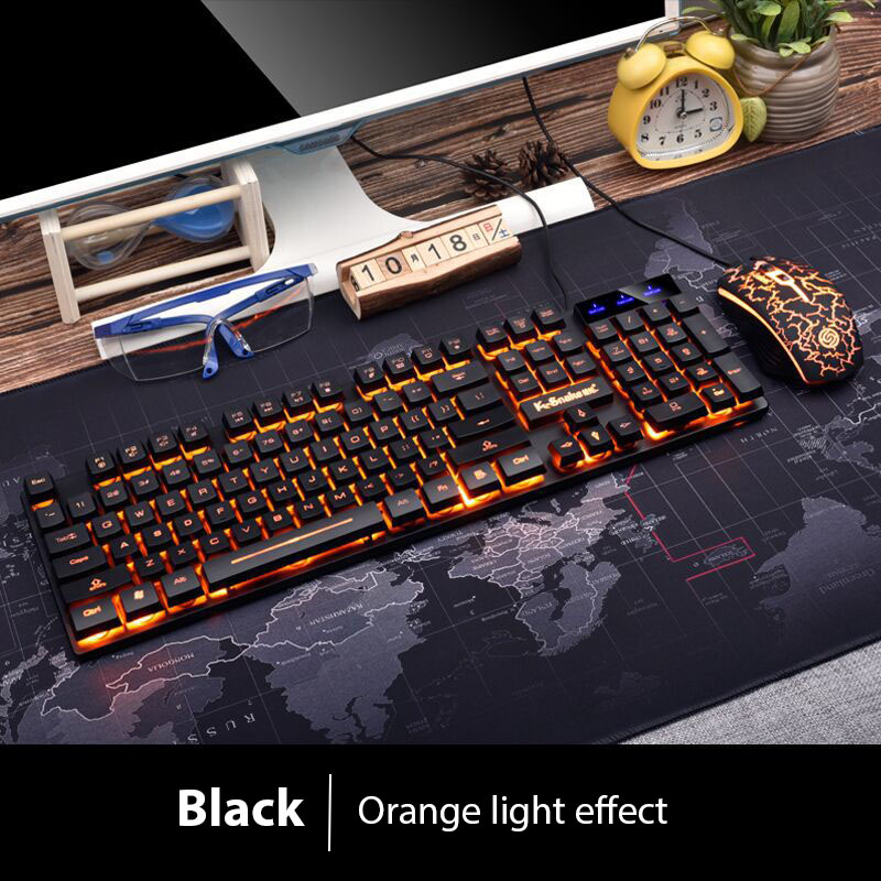 Ensemble KM320 et souris, clavier de jeu rétroéclairé lumineux et étanche_voghion.com