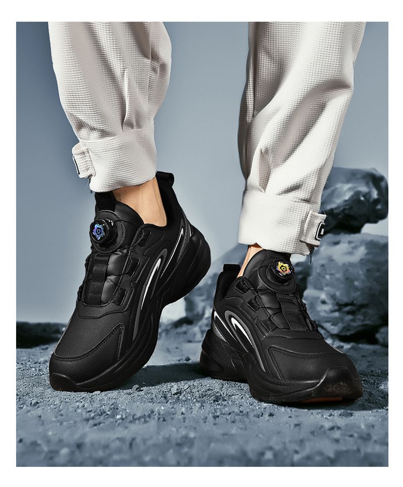 Herbst Winter wasserdichte Herren Leder Sportschuhe, 46 rotierenden Knöpfen, 47 Casual Running für männliche und_voghion.com