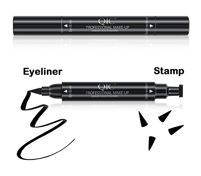 QIC makeup double head triangle wing seal eyeliner pen non smudging waterproof sweatproof Vietnam_voghion.com