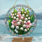 Acchiappasole a forma di mughetto 20x20 cm - Classico acrilico 2D. Non necessita di alimentazione. Perfetto per decorare giardino e ufficio. Regalo ideale per gli amanti dei fiori._voghion.com