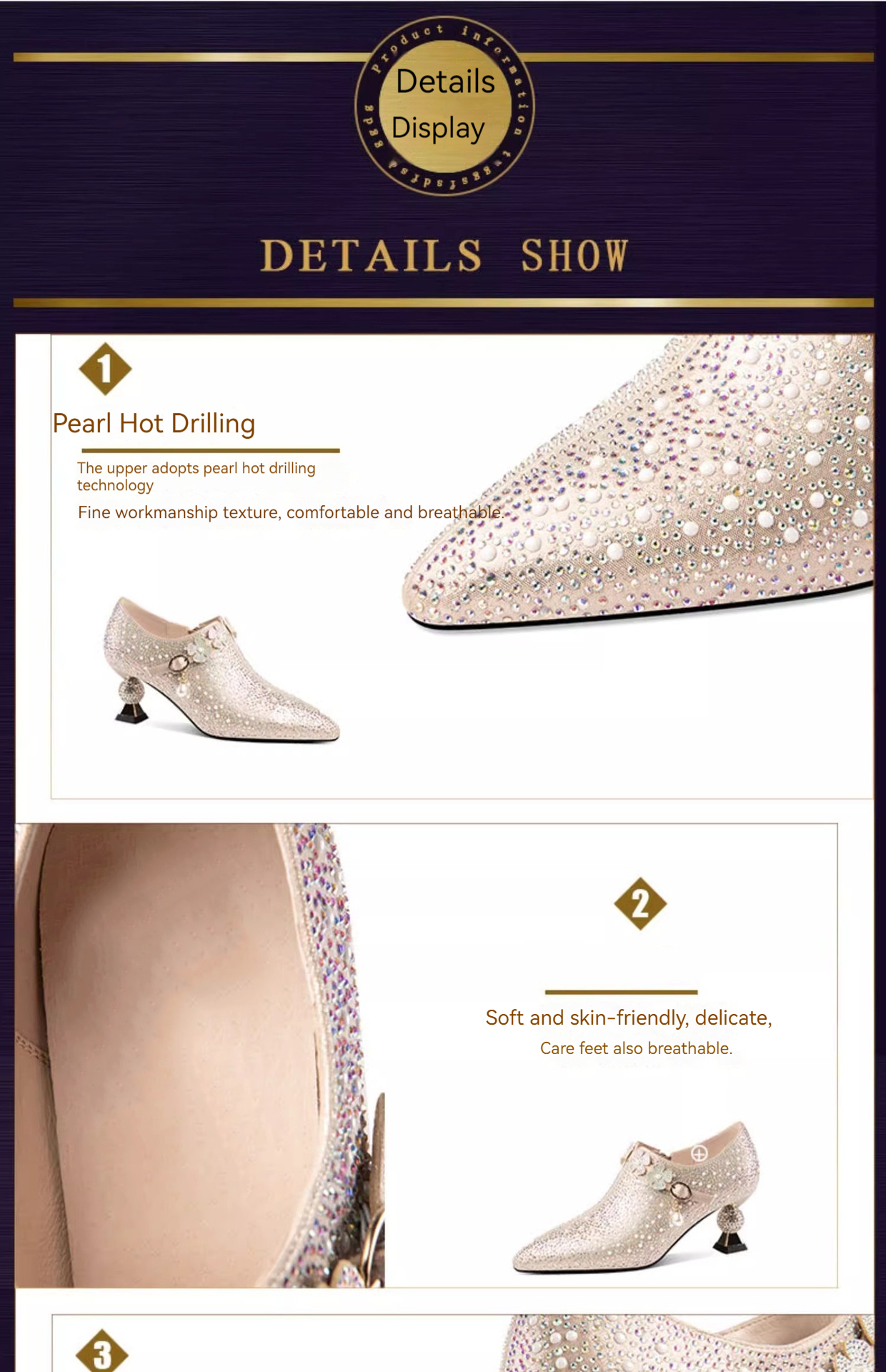 2024 Primavera Nuovo e alla moda Fiore Perla Acqua Diamante Matrimonio Spesso Tacco Profondo Bocca Singola Scarpe Tacco Alto da Donna_voghion.com
