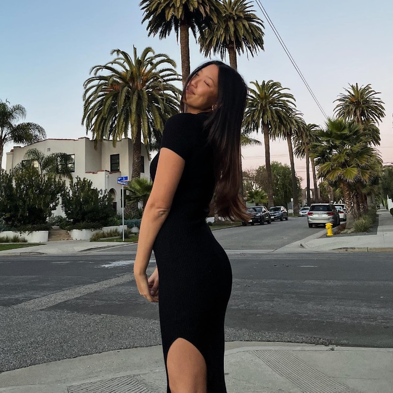 Women's Slim Fit Lapel Dress With Slit For Women's Elegant Style_voghion.com