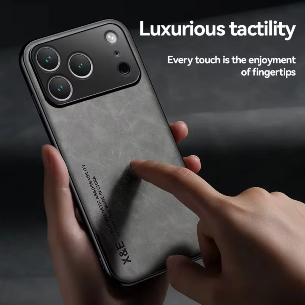 Leder Handyhülle Für Iphone Pro Max Mit Magnetischer Metallplatte_voghion.com