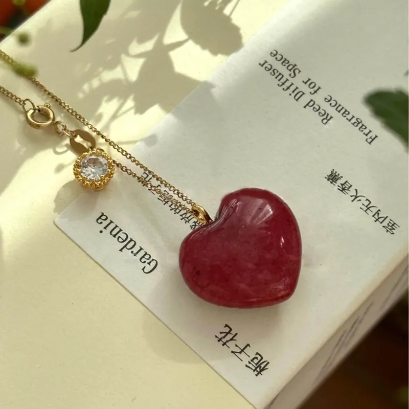 Colliers pendentifs Collier coeur vintage Collier mode charme fine chaîne ras du cou Bijoux_voghion.com