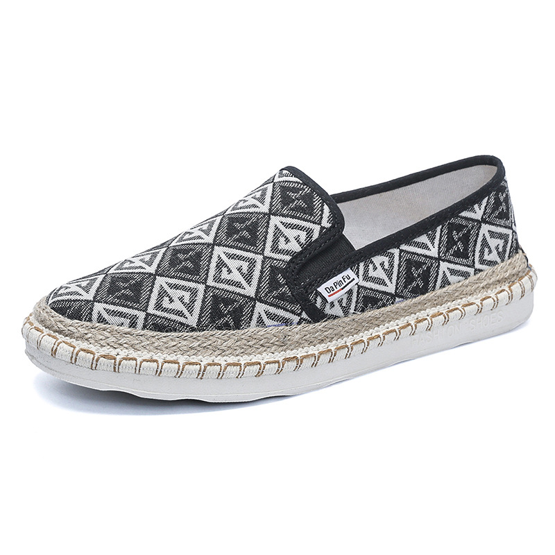 2024 Summer New One Step Old Beijing Cloth Trendy Linen Breathable Fisherman Men's Casual Shoes_voghion.com
