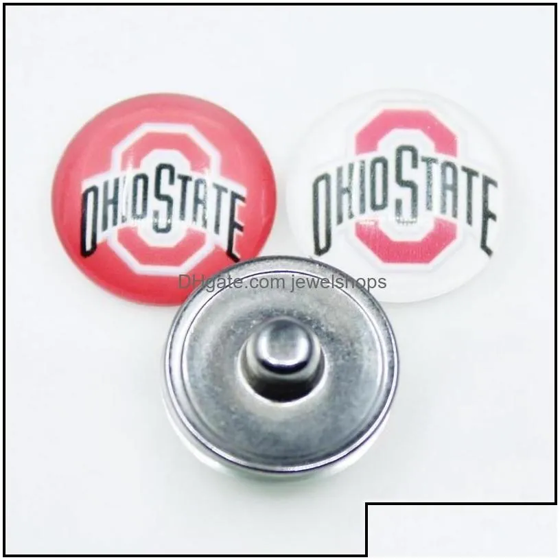Charms US NCAA Football University Team Ohio State Buckeyes Anhänger DIY Halskette Ohrringe Armband Armreifen Knöpfe_voghion.com