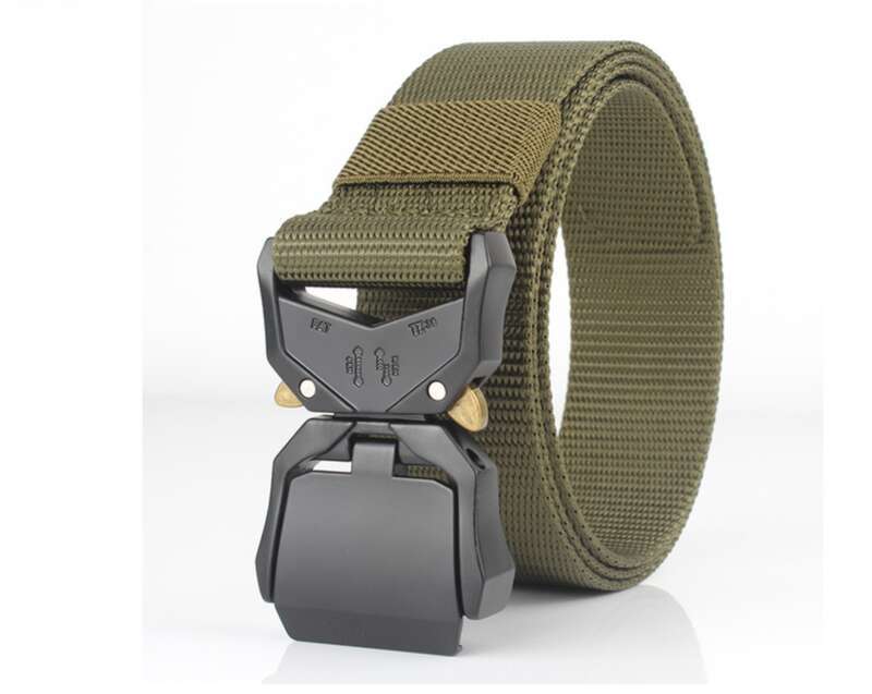 Ceinture en toile pour pantalon de travail tactique en nylon tressé pour homme, accessoire d'entraînement militaire, audiophile, pour étudiant_voghion.com