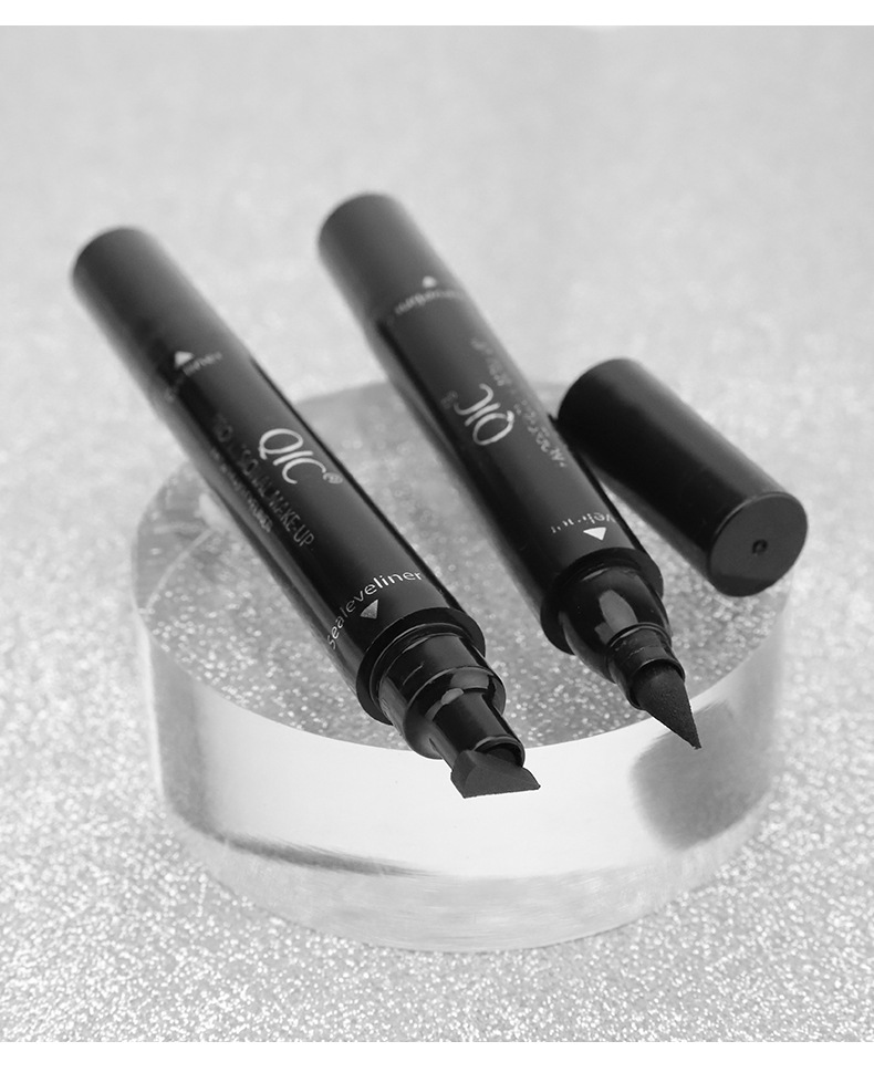 QIC makeup double head triangle wing seal eyeliner pen non smudging waterproof sweatproof Vietnam_voghion.com