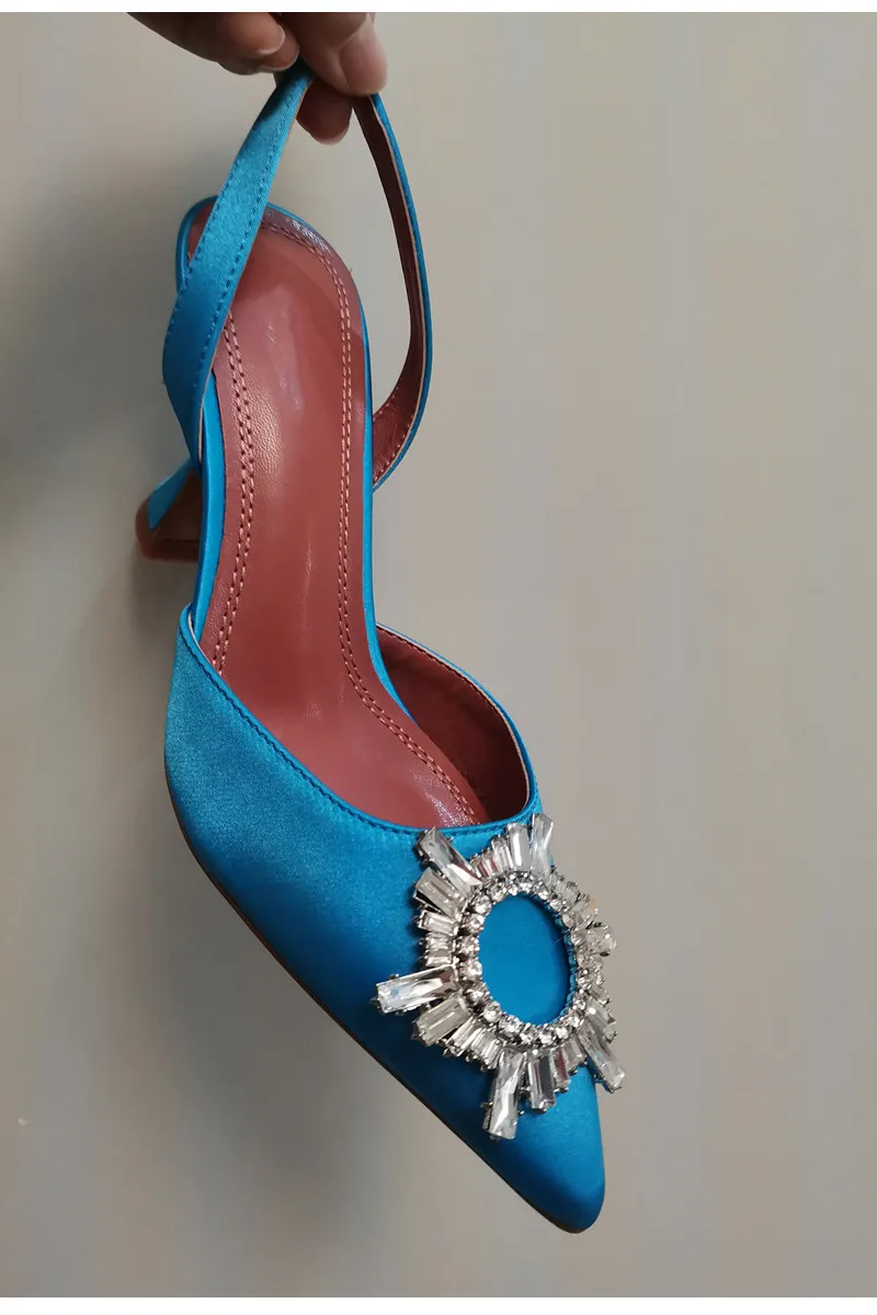 Sandali da donna stile stella 2024 eleganti con punta affilata, scarpe estive da ufficio, alla moda, con tacchi alti, sandali da gladiatore_voghion.com