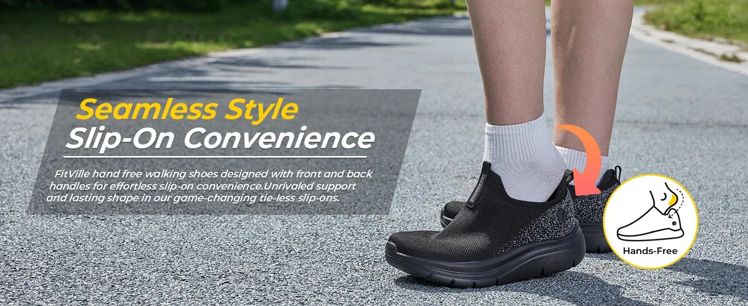 FitVille Damen-Wanderschuhe mit dicker Sohle, extra breite Sneakers, leicht, atmungsaktiv, für geschwollene Füße, Plantarfasziitis_voghion.com