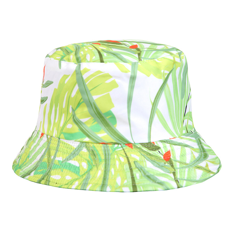Nuovo con stampa a foglie e fiori, parasole da pescatore per uomo e donna, cappello da pescatore casual da esterno con protezione solare._voghion.com