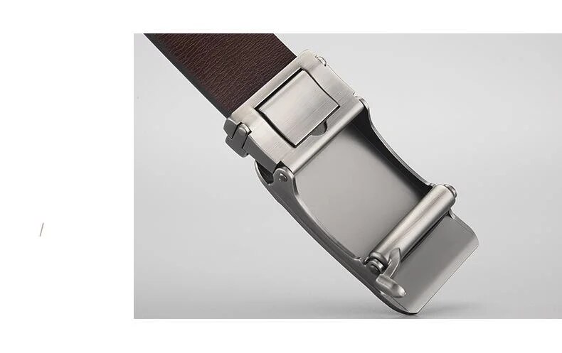 Genuine Leather Men's Automatic Buckle Belt Business Style_voghion.com