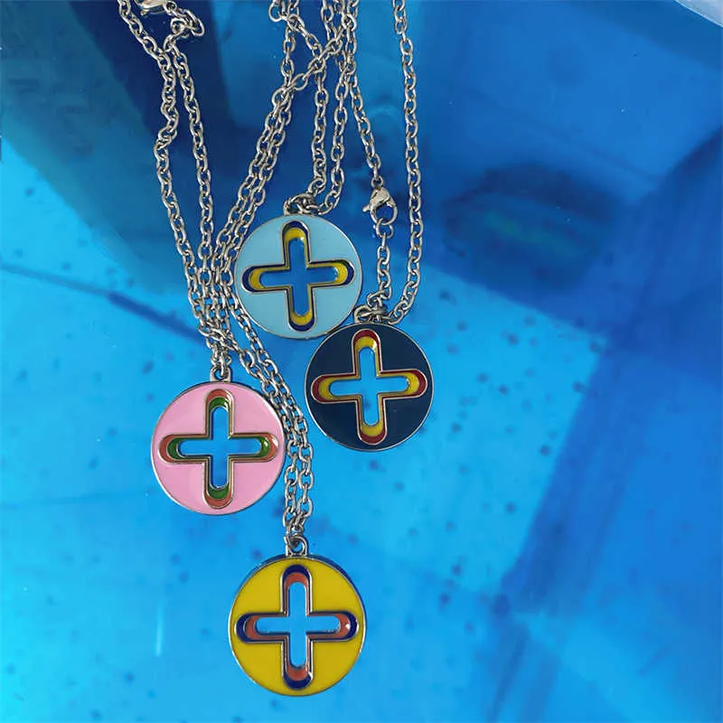 HOMER FRANK OCEAN Lucky Clover kaldlõikega emailiga gradientglasuuriga ripats kaelakee_voghion.com