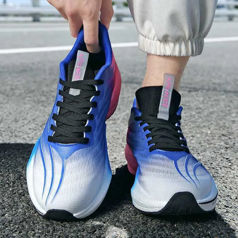 Carbon Plate Couples Running Shock-Absorbing Rebound Ultra-Light Sports Shoes For Men And Women Summer Mesh Breathable_voghion.com