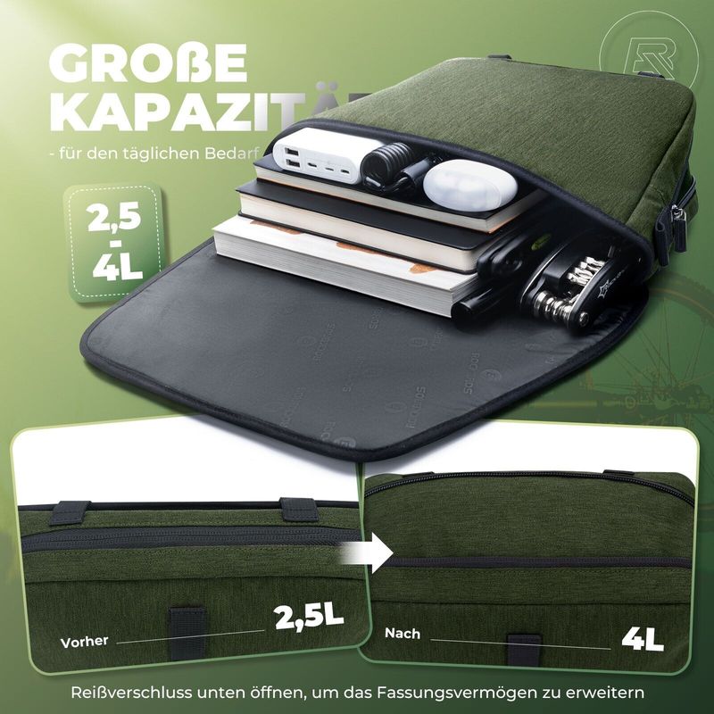 ROCKBROS Handlebar Bicycle Bag Crossbag With Shoulder Strap Electric Scooter 4L_voghion.com