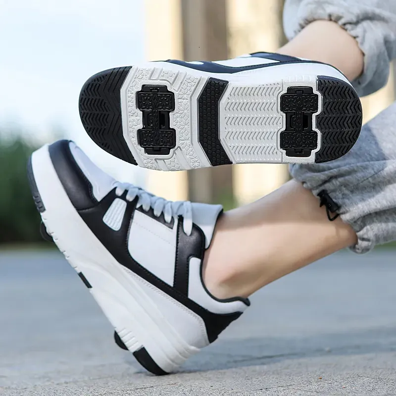 Athletic Roller Skate Kids Snickers With Wheels Children Rollerskates Fashion Outdoor Sports Shoes Girls Boys 231122_voghion.com