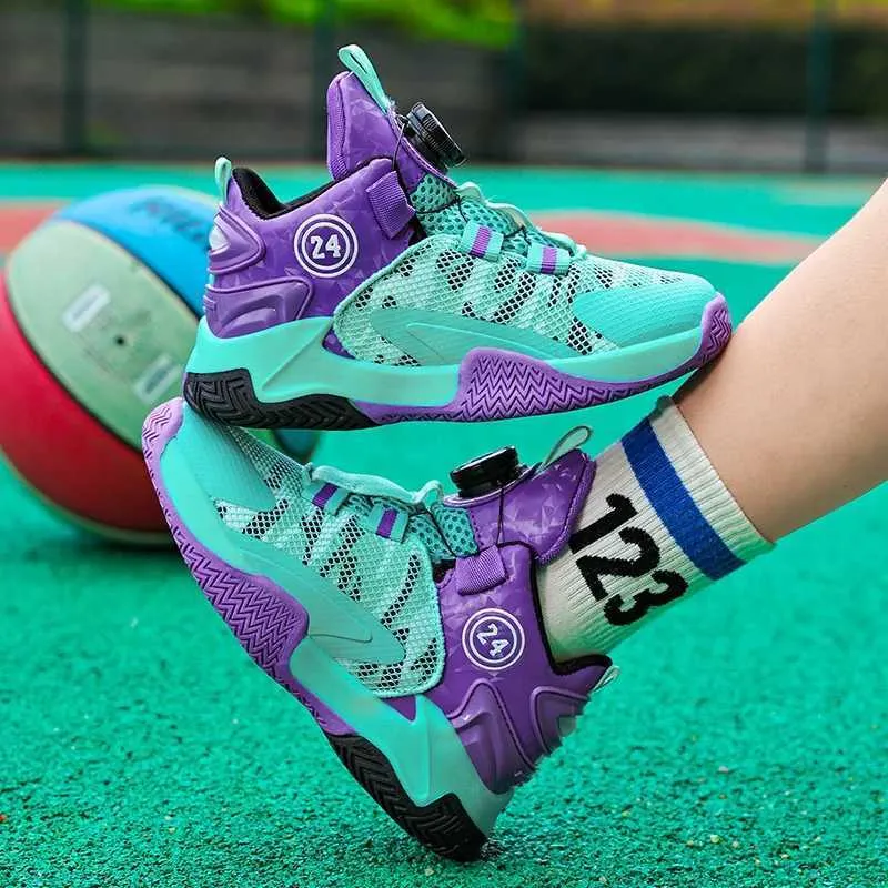 Parent-child Basketball Shoes Kid Sneakers Soft Comfort Ligh Girls Boy Breathable High-elastic Children Sport Shoe_voghion.com