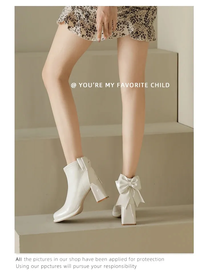 Platformas augstpapēžu zābaki sievietēm Atpakaļ tauriņš Plānas Īsas Zeķes Botas Rudens Ziemas Sieviešu ikdienas Punk Party Kurpes_voghion.com