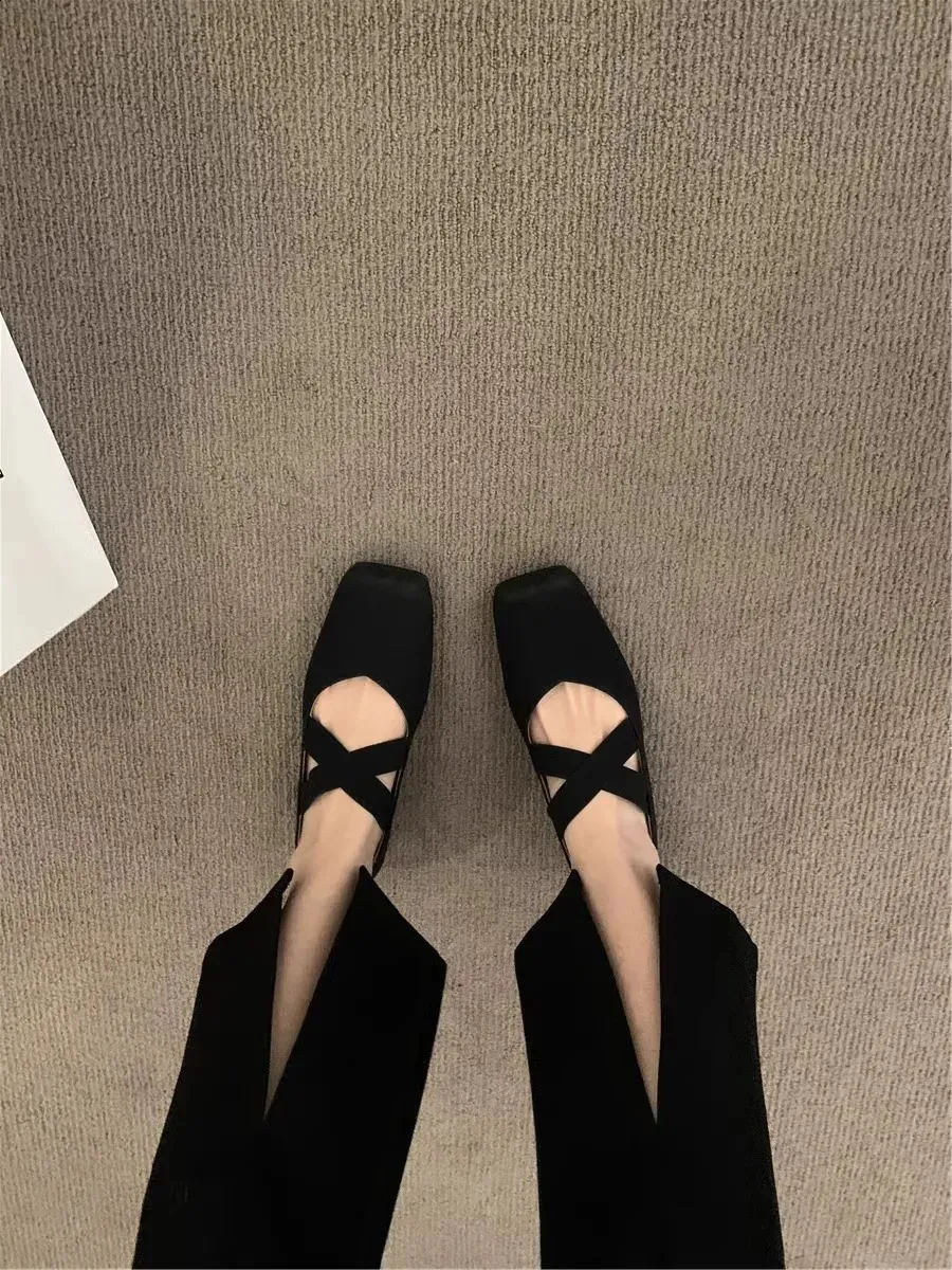 Bekväma mary jane ballerinaskor för damer retro slip ons_voghion.com