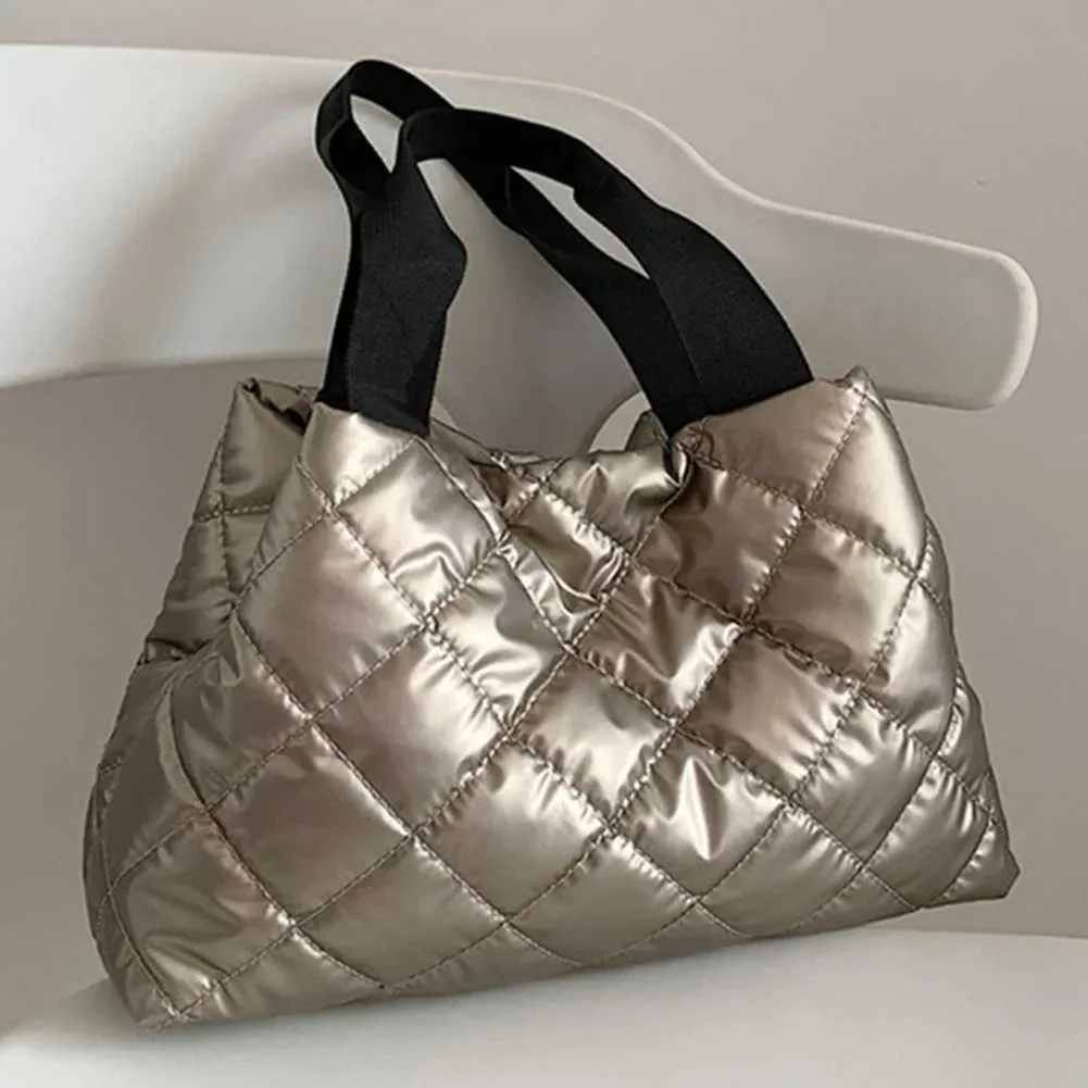 Moda Donna Hobo Trapuntato Spazio Imbottito Borsa A Tracolla Borsa Invernale Donna Cuscino Grande Capacità Tote Crossbody Ba241105_voghion.com