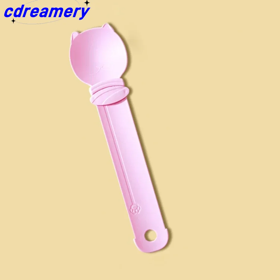 1 peça Colher de Alimentação para Gatos com Barra Deslizante e Anti-Mordida para Lanche, Armazenamento Pendurado Especial, Alimentador para Gatos, Espremedor_voghion.com