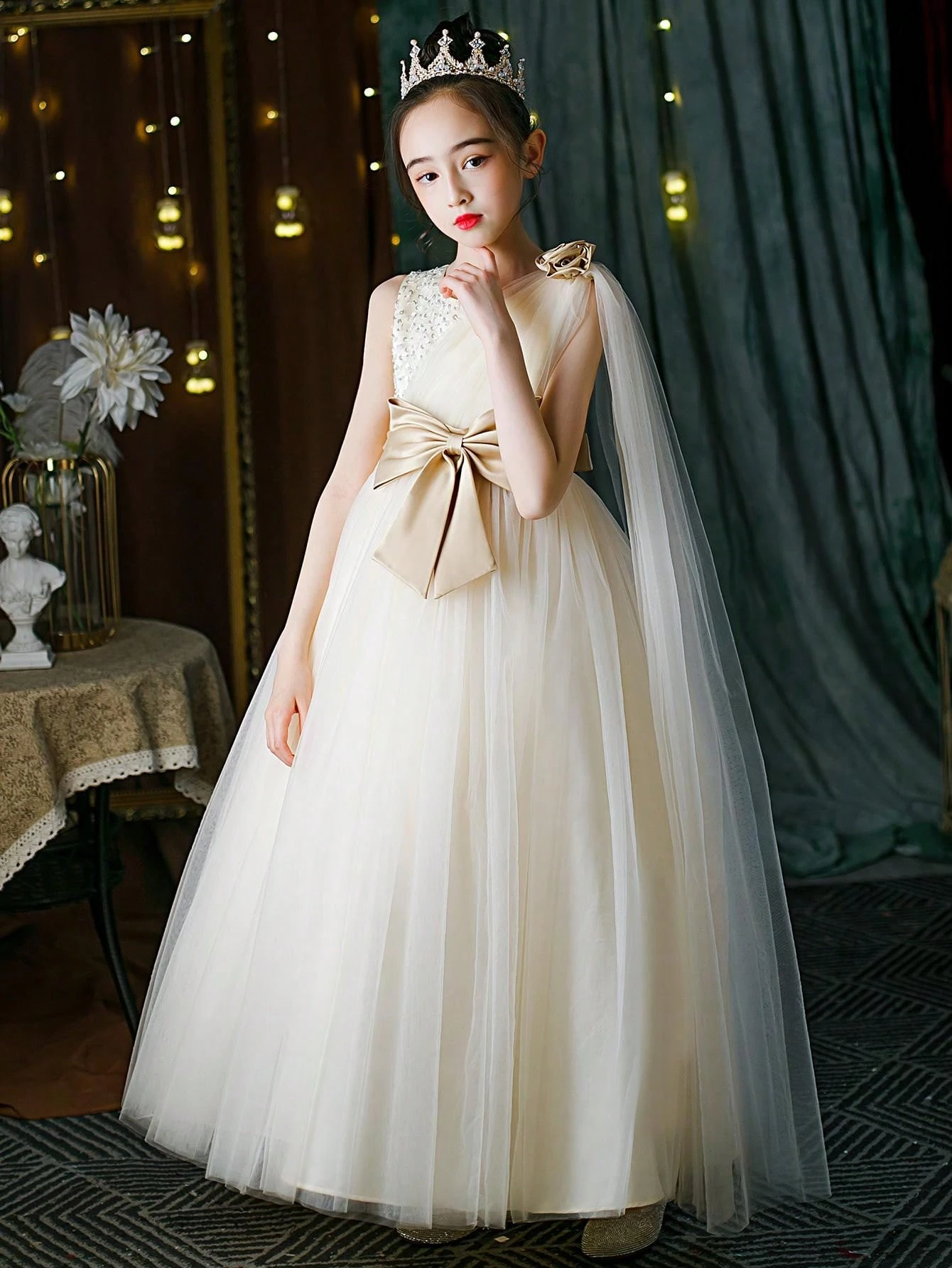 Vestido de princesa para menina para festas e casamentos_voghion.com