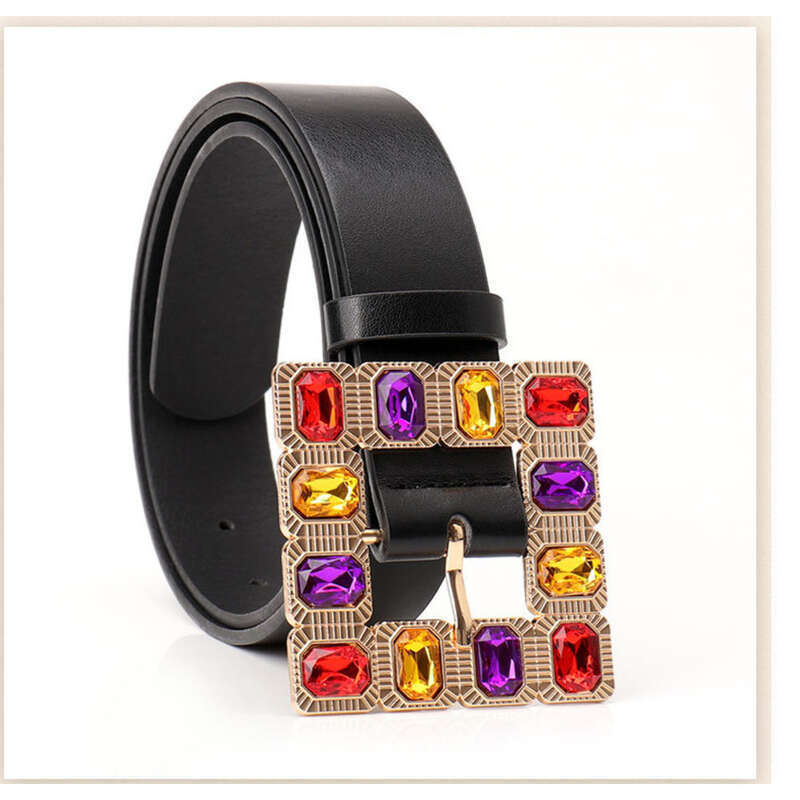 Women's Decorative Belt With Square Buckle For Versatile Styling_voghion.com