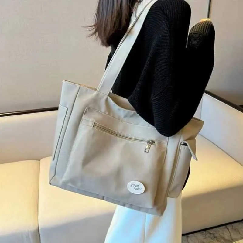 Fi Shoe Large Capacity Student 2024 New Canvas Cmuter Wen Shi Bag Wallet and Handbag Y241026_voghion.com