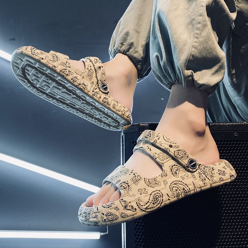 Zapatillas hombre para usar afuera en verano, resbalones, anti olor, deportes casuales, sensación de pisar heces. Proposito doble_voghion.com