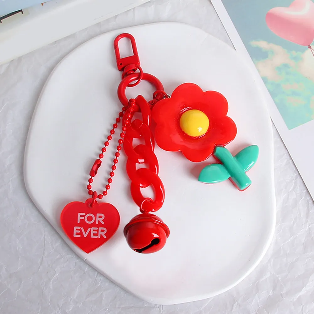 Portachiavi con ciondolo a forma di fiore in resina INS, grazioso ciondolo a forma di fiori, per zaino da ragazza, custodia protettiva per cuffie_voghion.com