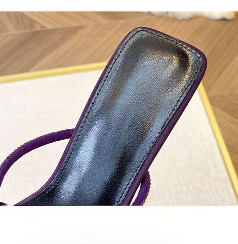 Primavera/Estate 2025, sandali con cinturino dritto in raso e strass per donna, nuova punta in gel a farfalla,_voghion.com