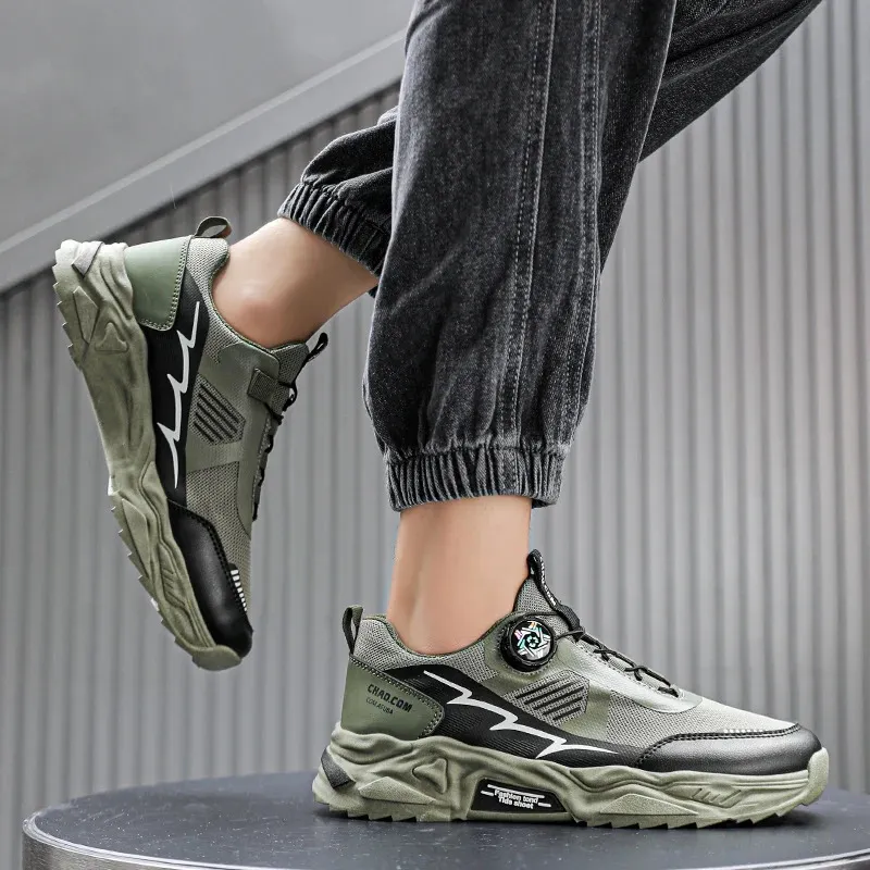 Chaussures de sport confortables et élastiques pour homme, idéales pour les loisirs, l'extérieur, la course à pied, la marche, le sport, les loisirs, quatre saisons, anti-odeurs, avec bouton rotatif, 250714_voghion.com