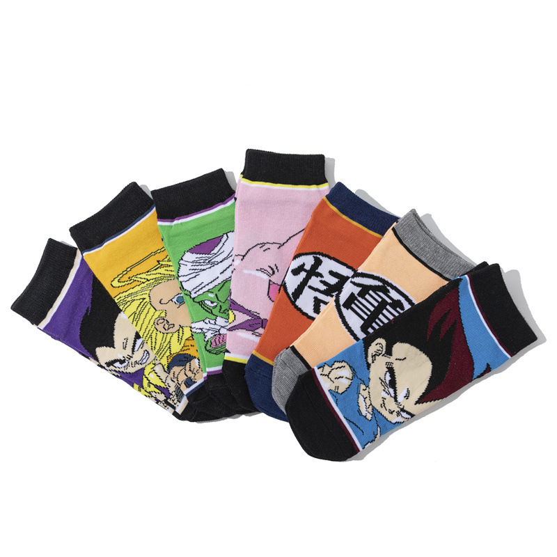 2025d Unisex Spring Autumn Summer Cartoon Anime Cotton Comic Boat Personality Animation Short Tube Socks_voghion.com