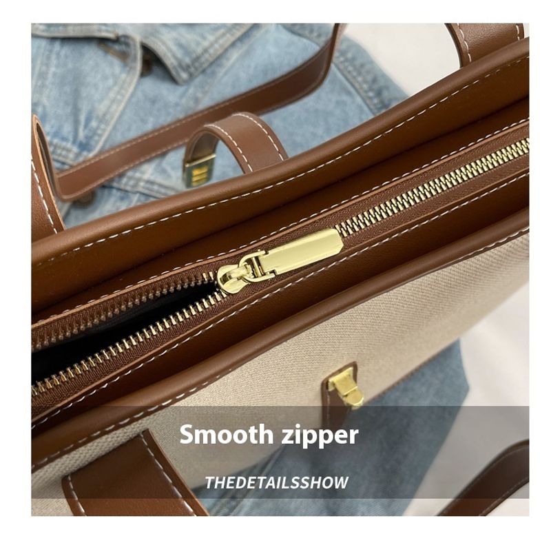 2024 neue Canvas-Tasche Modische Farbkontrast Beliebte One-Shoulder-Handtasche Sommer Freizeit Vielseitige Crossbody_voghion.com