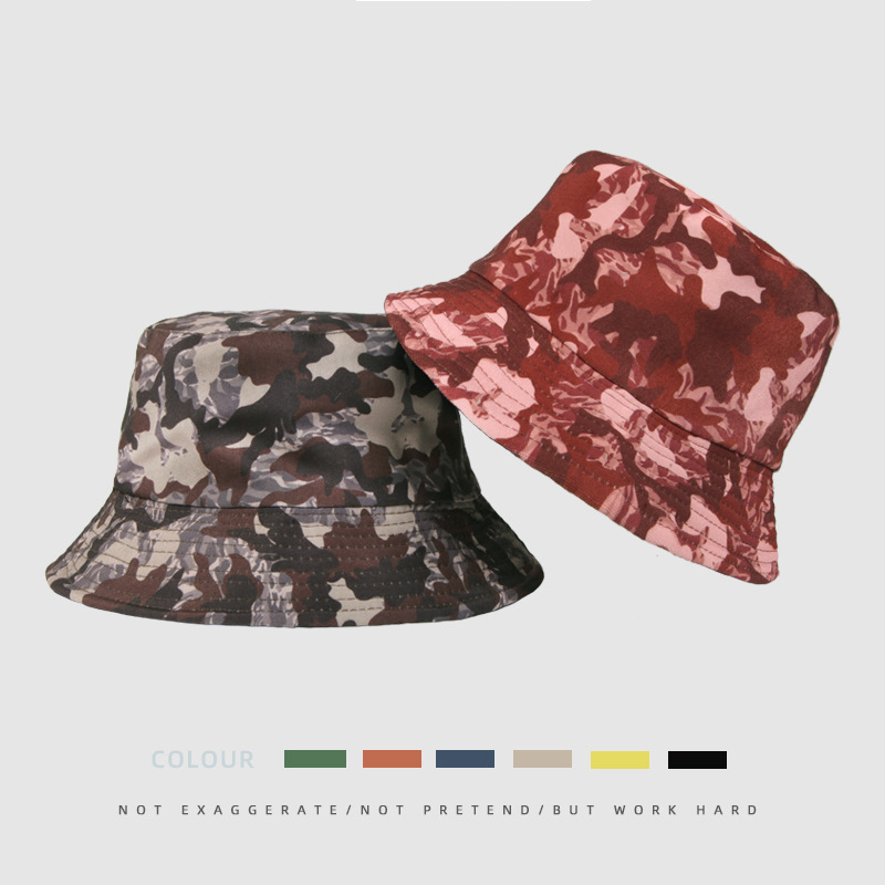 Sonnenschutz-Eimerhut für den Sommer, neuer breitkrempiger Eimerhut mit Camouflage-Druck, unverzichtbares Einzelstück für die Reise im Freien, beidseitig tragbar_voghion.com
